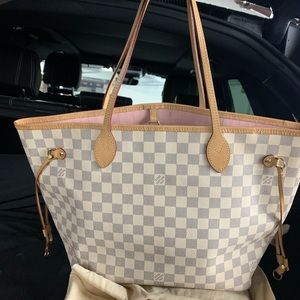 neverfull damier pink inside